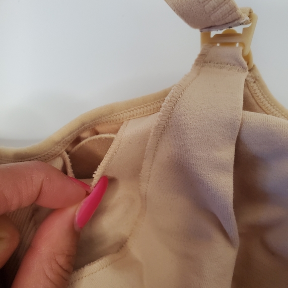 Cake Lingerie Womens Nude Beige Nursing Bra Removable Pads Wireless Size XL - Picture 10 of 10